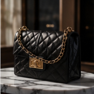 Quilted Black Handbag