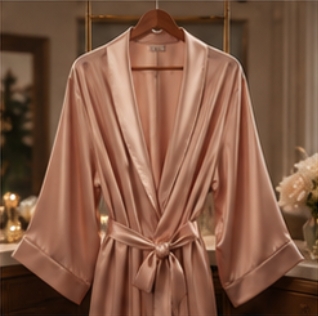 Rose Silk Robe