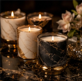 Marble Candle Set