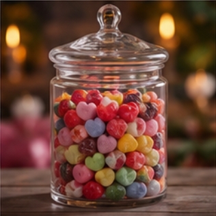 Candy Heart Jar