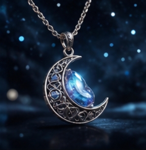 Moonstone Crescent Pendant