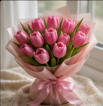 Pink Tulip Bouquet