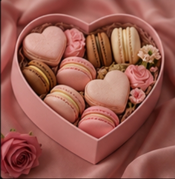 Heart Macaron Box