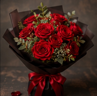 Deep Red Rose Bouquet
