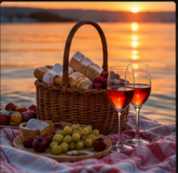 Golden Sunset Picnic