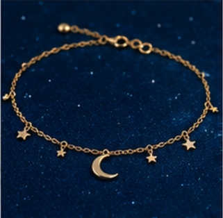 Moon and Stars Anklet