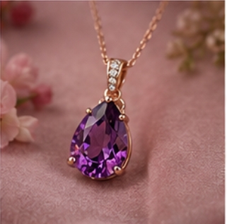 Amethyst Teardrop Pendant