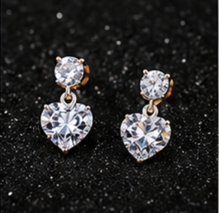 Crystal Heart Earrings
