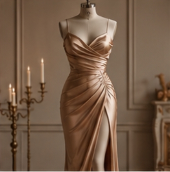 Champagne Satin Gown