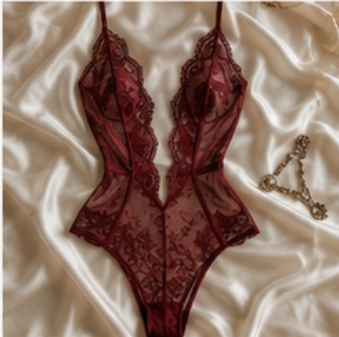Burgundy Lace Bodysuit