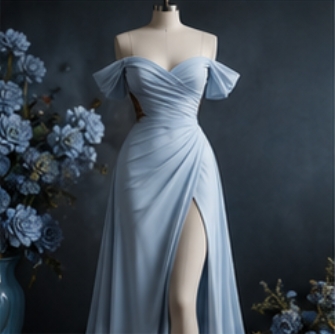 Ice Blue Evening Gown